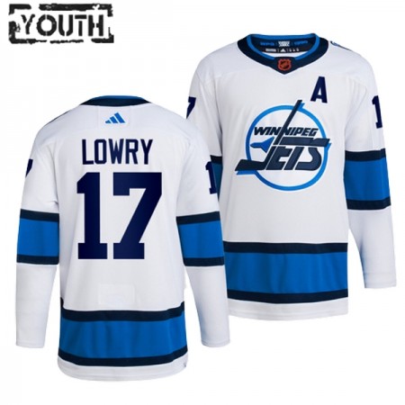 Winnipeg Jets Hockeydrakt Adam Lowry 17 2022-23 Hvit Reverse Retro 2.0 Adidas Authentic - Barn